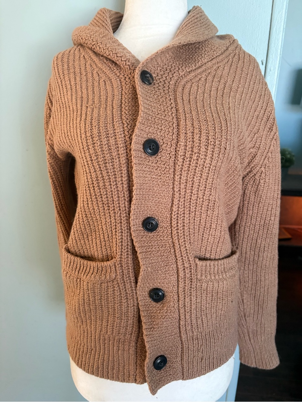 Faherty Heavy Knit Ribbed wool sweater - Picture 9 of 13
